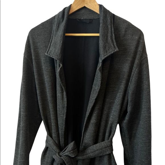 LULULEMON Charcoal Mid Weight Open Jersey Lined Toe Athletic Cardigan 8 - Picture 2 of 8